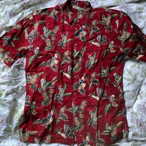 Moda campio Hawaiian vacation button down